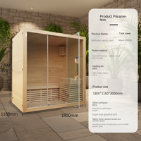 Poêle de sauna à vapeur moderne pour l'extérieur, en bois massif de pruche canadienne, 2 personnes, 3000W, alimenté par prise électrique