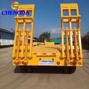 Oferta Especial Nuevo <span class=keywords><strong>Remolque</strong></span> de Plataforma Baja de 2 Ejes para Transporte de Hierro, Popular de Fábrica ChengDa de China - Product Image 1