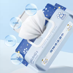 Toallitas de Limpieza para Mascotas, 80 Unidades, Gran Capacidad, Sin Enjuague, Eliminador de Manchas de Lágrimas, Toallitas Desechables Portátiles para el Hogar - Product Image 2