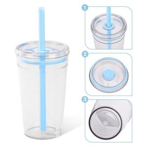2026 New Trend Customize 450ml BPA Free Tritan Coffee <b>Cup</b> with <b>Reusable</b> Straw for Iced Beer Powder Smoothie Energy Supplements - Product Image 6