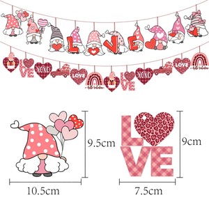 Juego de Adornos Colgantes de Corazón de Amor de San Valentín, Decoración Romántica para Ella y Él, Recuerdos de Fiesta de Aniversario de Bodas, Suministros de Decoración para <span class=keywords><strong>el</strong></span> Hogar - Product Image 5