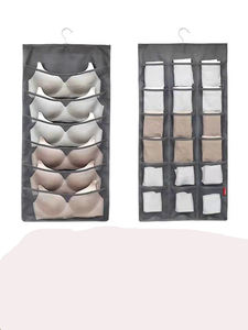 Organisateur suspendu au mur pour placard, lot de 10, avec poches en maille pour sous-vêtements, soutien-gorge, sous-vêtements, chaussettes avec crochet en métal, sacs de rangement d'armoire - Product Image 3