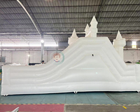 Château gonflable avec toboggan, château blanc gonflable, château gonflable mosquée