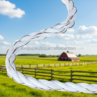 Poteaux de clôture en acier UV pour bovins, ovins et chevaux, fil polyéthylène de 2 mm à 3,5 mm, corde de clôture électrique pour bétail
