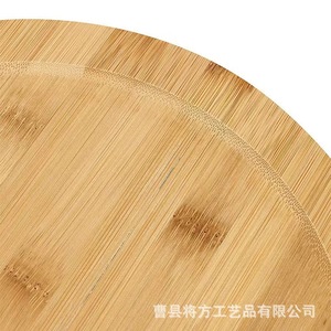 Round bamboo and wood rotating dinner <b>plate</b> with base, spice <b>rack</b>, spice storage <b>rack</b>, desktop turntable, fruit <b>plate</b>, kitchen - Product Image 3