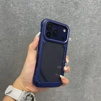 Coque de téléphone antichoc en acrylique transparent magnétique avec grandes découpes pour iPhone 17 Pro Max 16 15 14 13 12