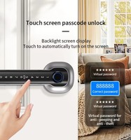 Serrure Intelligente Haute Efficacité pour la Sécurité Domestique, Appartement, Intérieur, avec Empreinte Digitale et Clavier Numérique