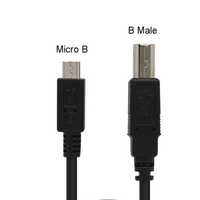 Pabrik disesuaikan 1M USB mikro B ke B Pria kabel untuk ponsel Android Printer PVC jaket Braid Shielding untuk pemindai penggunaan komputer