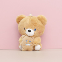 Songshan jouets en gros mignon en peluche ours poupée Kawaii doux dessin animé décoration coton petit pendentif sac porte-clés fille cadeau
