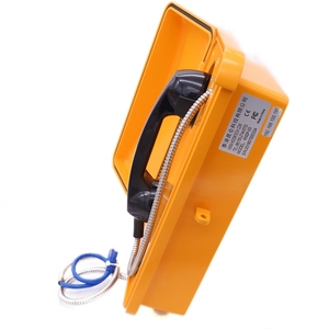 Téléphone promotionnel à deux lignes de qualité supérieure, résistant aux intempéries, noir, OEM KNTECH, combiné KNSP-03 - Product Image 5