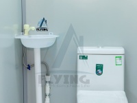 Toilettes préfabriquées en conteneur unique, WC modulaire portable, cabine de toilettes mobile extérieure, structure en acier, étanche