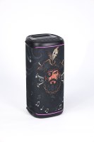 Speaker Karaoke TWS 8-Inch V 80W RMS dengan Input Gitar, 14.8V 4500mAh, LED RGB Warna-warni, Kain, untuk Home Theatre & Pesta