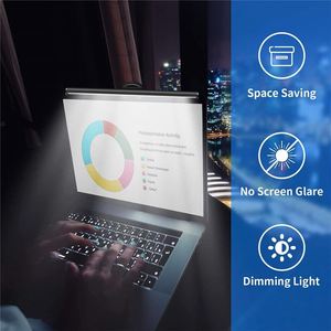 Smart Auto-Dimming Modern Office E-Reading <b>USB</b> Powered Clip-on <b>LED</b> Computer Lamp Aluminum+ABS Construction Adjustable Color - Product Image 3