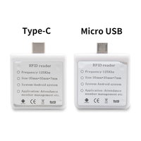 Mini Lector RFID Portátil de 125Khz, Micro USB o Tipo-C, Lector de Tarjetas EMID OTG, Lector RFID de 125Khz para Teléfono Móvil Android
