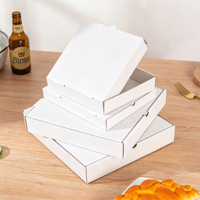 Boîte à pizza personnalisée en papier kraft avec logo imprimé, finition mate, matériaux recyclés écologiques, emballage à emporter