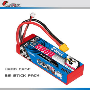 CODDAR 2S 5000MAH 7.4V 100C 200C XT60 avec boîtier rigide câblé RC batterie LiPo échelle 1/10 RC voiture bateau de course <span class=keywords><strong>Tamiya</strong></span> sauterelle - Product Image 5