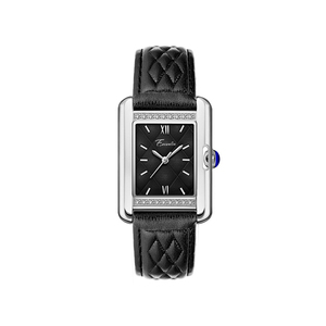 Reloj de Cuarzo Cuadrado con Diseño Romboidal, Minimalista y de Lujo Ligero, con Correa de Cuero Genuino, Elegante y Exclusivo para el Uso Diario de Mujeres - Product Image 1