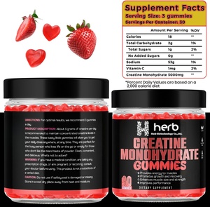 ODM/OEM Private Label <b>Creatine</b> <b>Monohydrate</b> Gummy Supplement Energy Muscle Builder <b>Creatine</b> <b>Monohydrate</b> Gummies - Product Image 6
