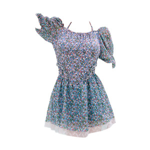 Maillot de bain une pièce pour femmes, imprimé floral, en dentelle, sans bretelles, UPF50+, pour les vacances à la plage - Product Image 3