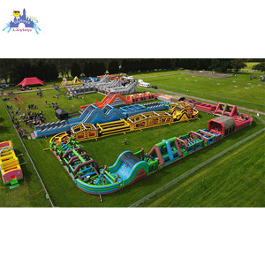 Lilytoys Factory Buen precio Personalizable Comercial Gigante 200 m Equipo de carrera de obstáculos al aire libre Carrera de obstáculos inflable - Product Image 6