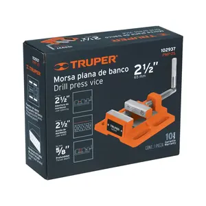 Truper 2-1/2 \ "(65mm) apertura morsa da banco piatta - Product Image 3