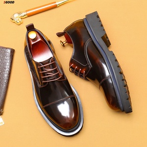 Zapatos Oxford de Cuero para Hombre, de Negocios y Boda, con Punta Cerrada, Puntera de Acero, Camuflaje Bordado, Transpirables, Sin Cordones, de Alta Gama, con Masaje - Product Image 4