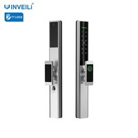 Serrure TT Cadre étroit Petite serrure de porte coulissante à mortaise Téléphones intelligents déverrouillés Serrure de porte en verre intelligente