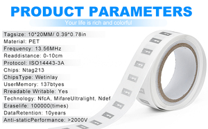 Iso14443a Mini RFID NFC PVC Pet 13.56MHz 1K Chip tag/Sticker/nhãn lập trình cho điện thoại ISO mô hình QR thành viên thẻ khách sạn thẻ - Product Image 5