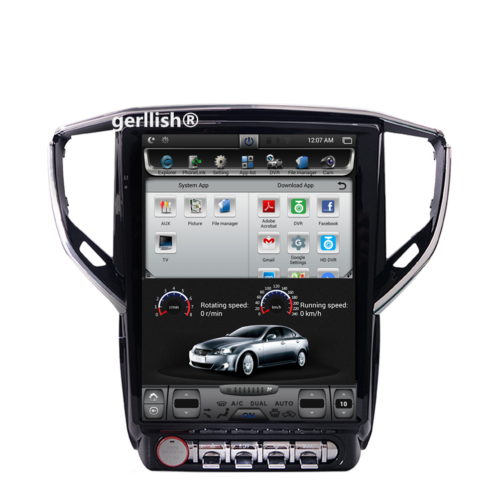 Автомагнитола в стиле tesla, с вертикальным экраном 12,1 дюйма, dvd-плеером, gps-навигацией, для Maserati ghiblac 2014-2016