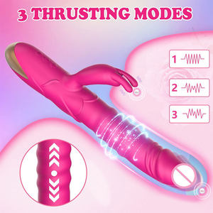 Beliebtes Produkt Leistungsstarke Vibration Weibliche Masturbation 2-in-1 Frauen Sexspielzeug Rabbit Vibratoren - Product Image 6