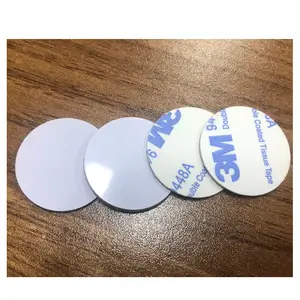 Atacado Plástico PVC NFC Cartões Redondos 213 215 chip com adesivo Anti-metal