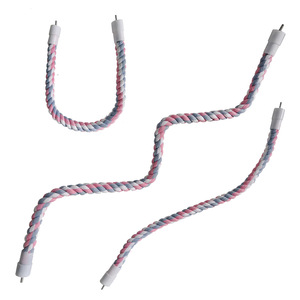 Percha de Cuerda en Forma de U para Loros, Soporte Elástico de Algodón Colorido para Escalar y Descansar Cómodamente, Columpio de Cuerda de Algodón Colorido para Pájaros - Product Image 3