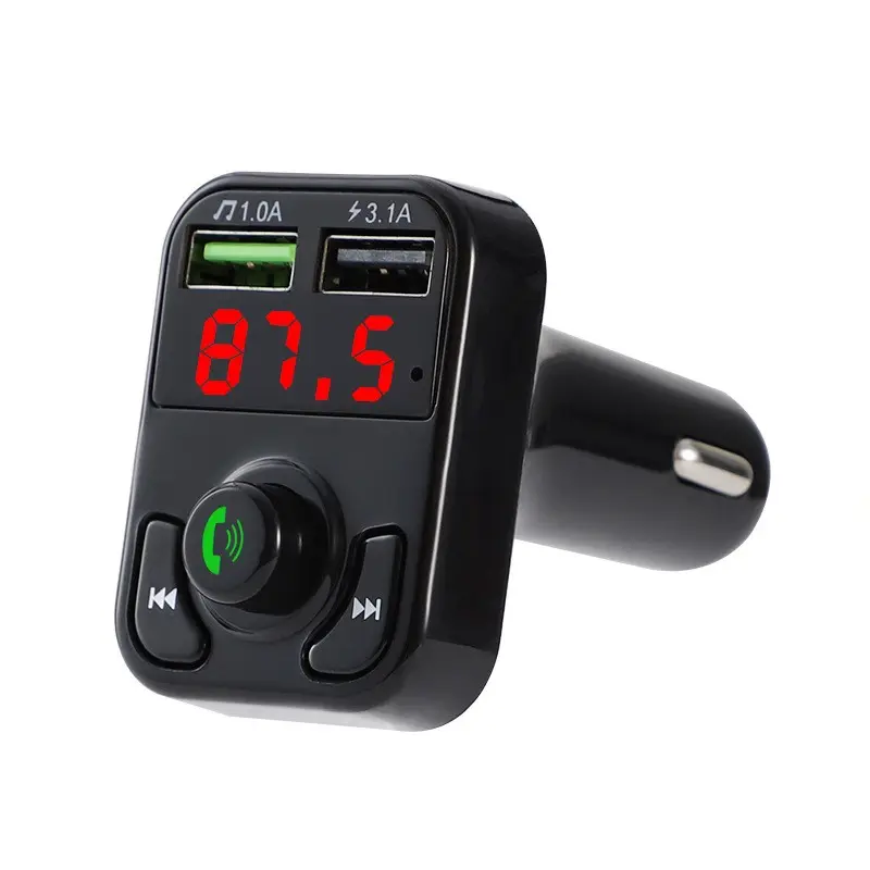 Car MP3 Player Dual USB 2.1A Fast Charger Car Music Player FM Modulator Audio Frequency Radio