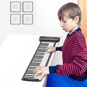 61 키 전문 전자 오르간 악기 전기 키보드 롤업 피아노