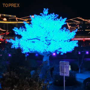 Décoration de parc de Noël TOPREX, arbre de ginkgo artificiel programmable RGB avec lumières LED à motifs - Product Image 4
