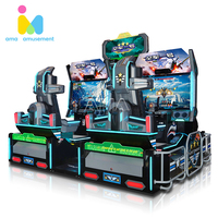 Machine de jeu d'arcade à pièces pour simulateur de tir de combat aérien avec rotation de 360 degrés AMA