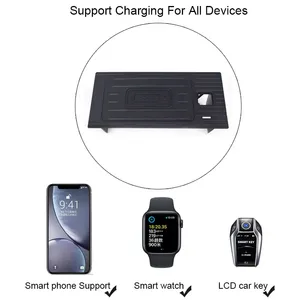 Caricatore Wireless per Auto <span class=keywords><strong>BMW</strong></span> Serie 7 G11 G12, Accessori, Piastra di Ricarica Rapida, Adattatore per Accendisigari 12-24V, Modifica Interna - Product Image 6