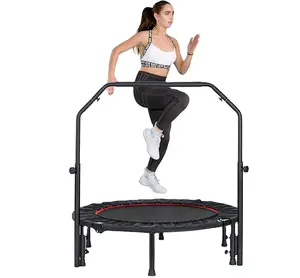 Atlama spor trambolin Mini fitnes trambolini Rebounder katlanır açık trambolin