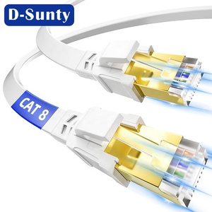 Cable Ethernet Cat8 con Conector RJ45 Chapado en Oro, Cable Plano de Cobre Puro 30/26awg, SSTP SFTP, Cable de Red Cat8 - Product Image 6
