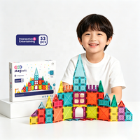 Ensemble de blocs de construction magnétiques éducatifs STEM DIY 2026, tuiles magnétiques de 3,75 cm et 7,5 cm, jouets de construction créatifs pour enfants
