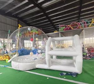 Dôme gonflable en PVC écologique avec plateforme de saut, ballons transparents, tente dôme de <span class=keywords><strong>3</strong></span> m de diamètre, matelas pneumatique pour enfants - Product Image 3