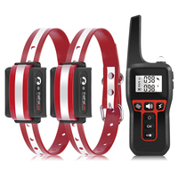 Hunde-Erziehungshalsband mit Vibrations-Antibell-Funktion und Fernbedienung, Modisches Design, Wasserdicht IPX7, Trainingshalsband für 2 Hunde