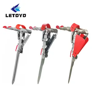 LETOYO pegas ganda dengan penutup pelindung, pemegang joran pancing otomatis Stainless Steel dapat disesuaikan