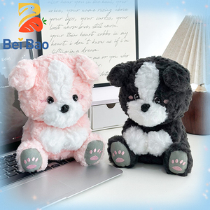 EN STOCK – Fabricant de peluches – Jouet en peluche bouledogue français Kawaii – Chiot réaliste en fourrure bouclée – Peluche chien réaliste pour enfants - Product Image 1