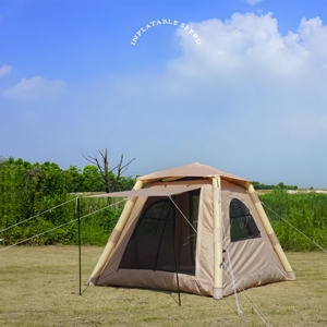 Outdoor Inflatable Camping Tent Waterproof Oxford Cloth Double Layer One Bedroom One Living Room <b>Extended</b> Type Three Season Tent - Product Image 4