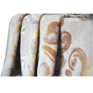 Màu Xanh Phoenix Chồn Chăn 100% Úc Len Cho Mùa Đông Chunky Raschel Siêu Vua Kích Thước Phòng Khách Polybag Dệt - Product Image 3