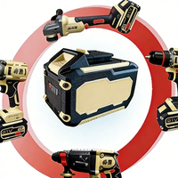 Kit combiné perceuse et tournevis électrique 4-en-1 OEM personnalisé avec mallette rigide, outils ménagers en métal, prix d'usine