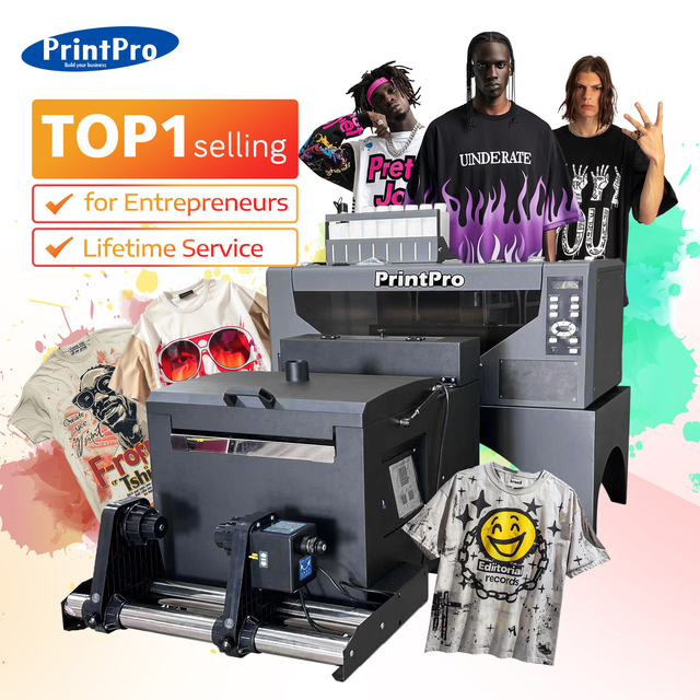 Printpro A3 Uv Dtf Printer Thermal Transfer High Speed Printing Multifunctional Inkjet Printer for Garment Factories