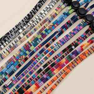 Chaîne de lunettes en tissu imprimé, style ethnique, colorée, en corde de nylon réglable, pour la vente en gros, accessoires pour lunettes - Product Image 3