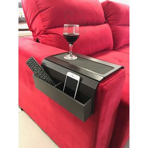 Organizador de brazo de bambú de diseño 2025, estante de almacenamiento, sofá, bandeja de comida para taza - Product Image 6